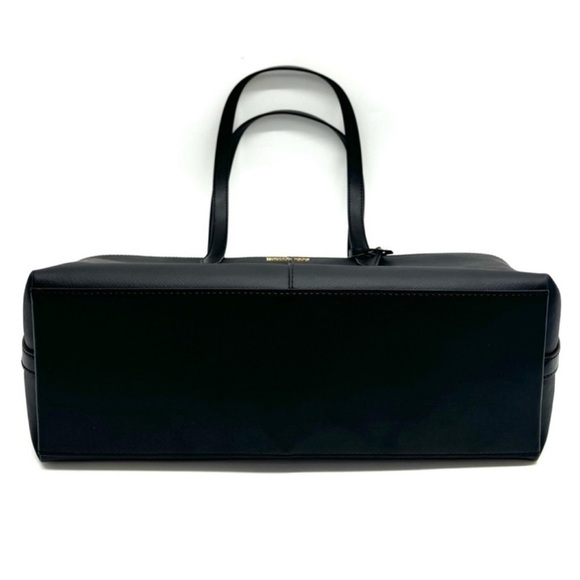 Michael Kors Medium Jet Set Travel Zip Tote Bag & Trifold Wallet Black/Gold - Picture 6 of 13